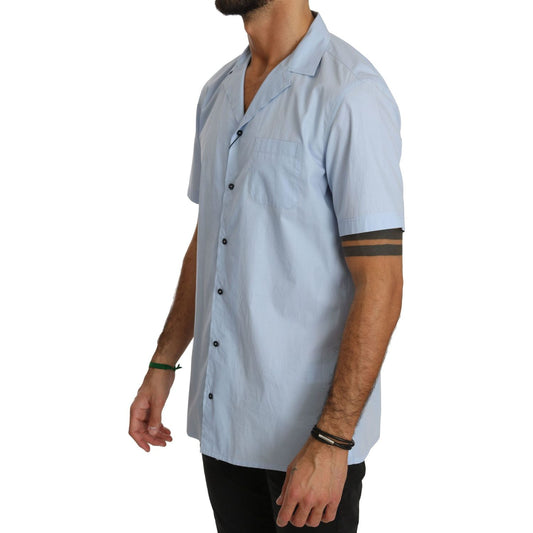 Elegant Blue Cotton Casual Shirt