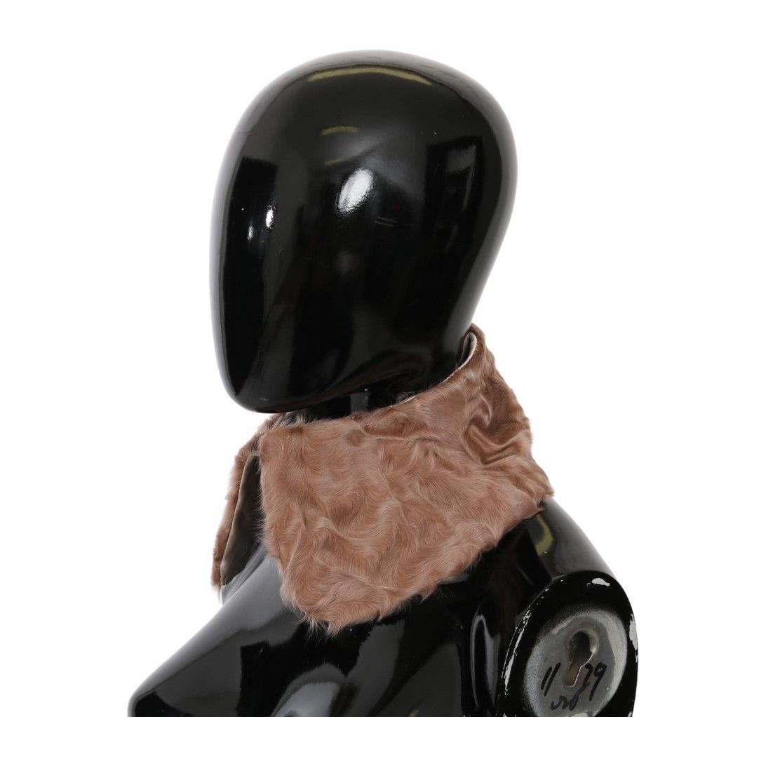 Elegant Beige Lambskin Scarf for Women