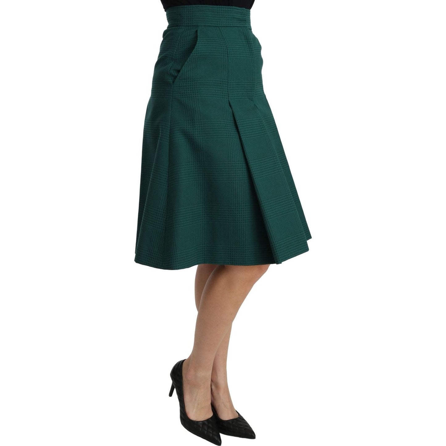 Elegant High Waist Knee Length Skirt