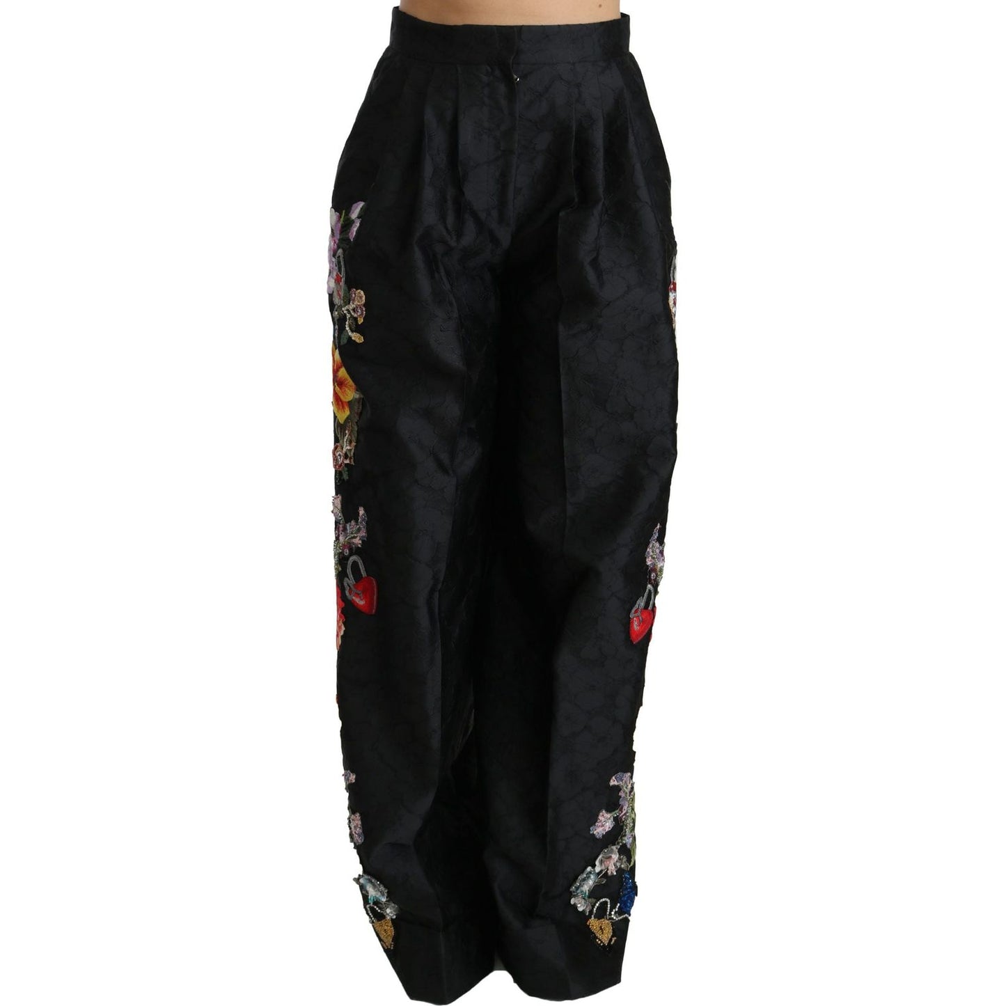 Elegant High Waist Wide Leg Floral Pants