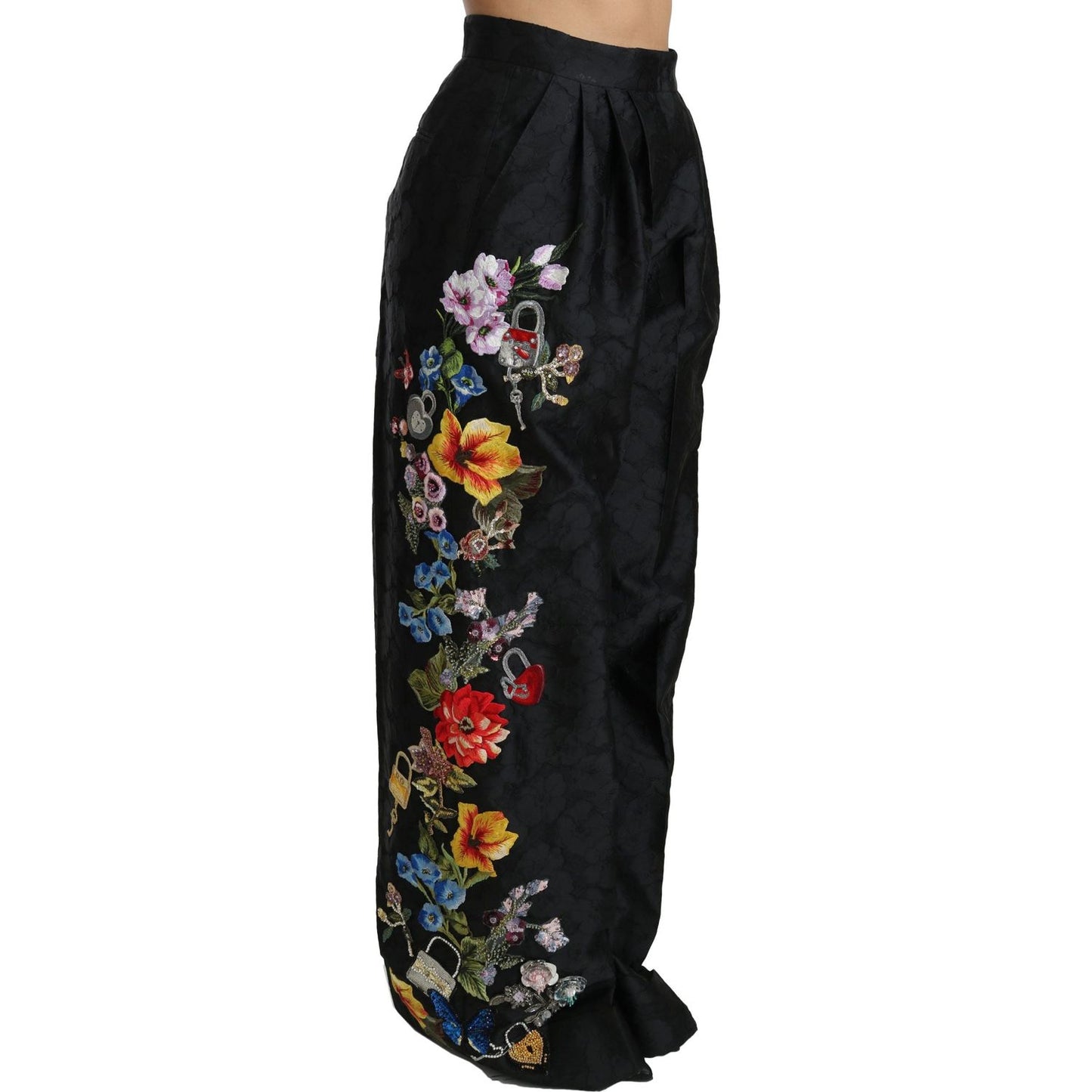 Elegant High Waist Wide Leg Floral Pants