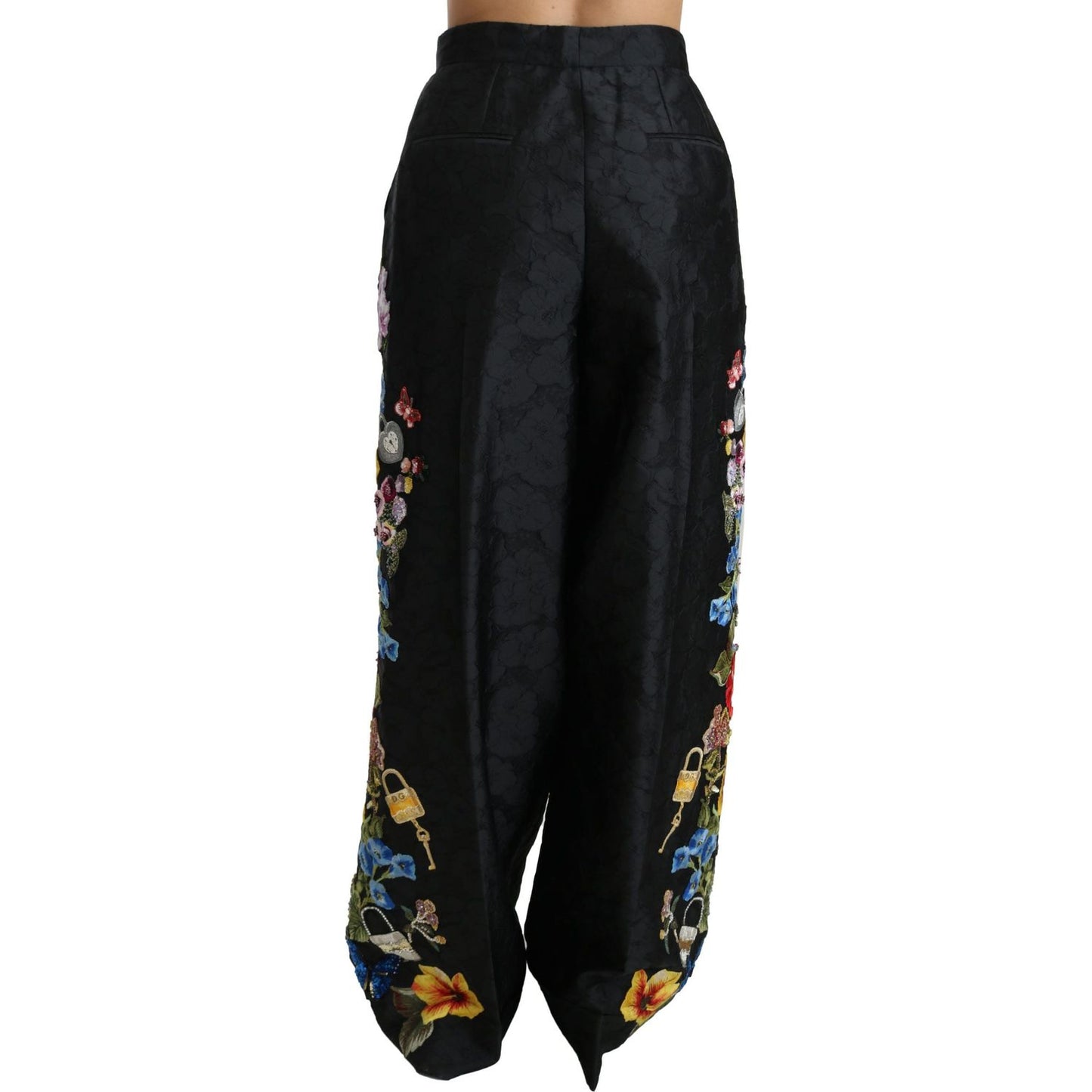 Elegant High Waist Wide Leg Floral Pants