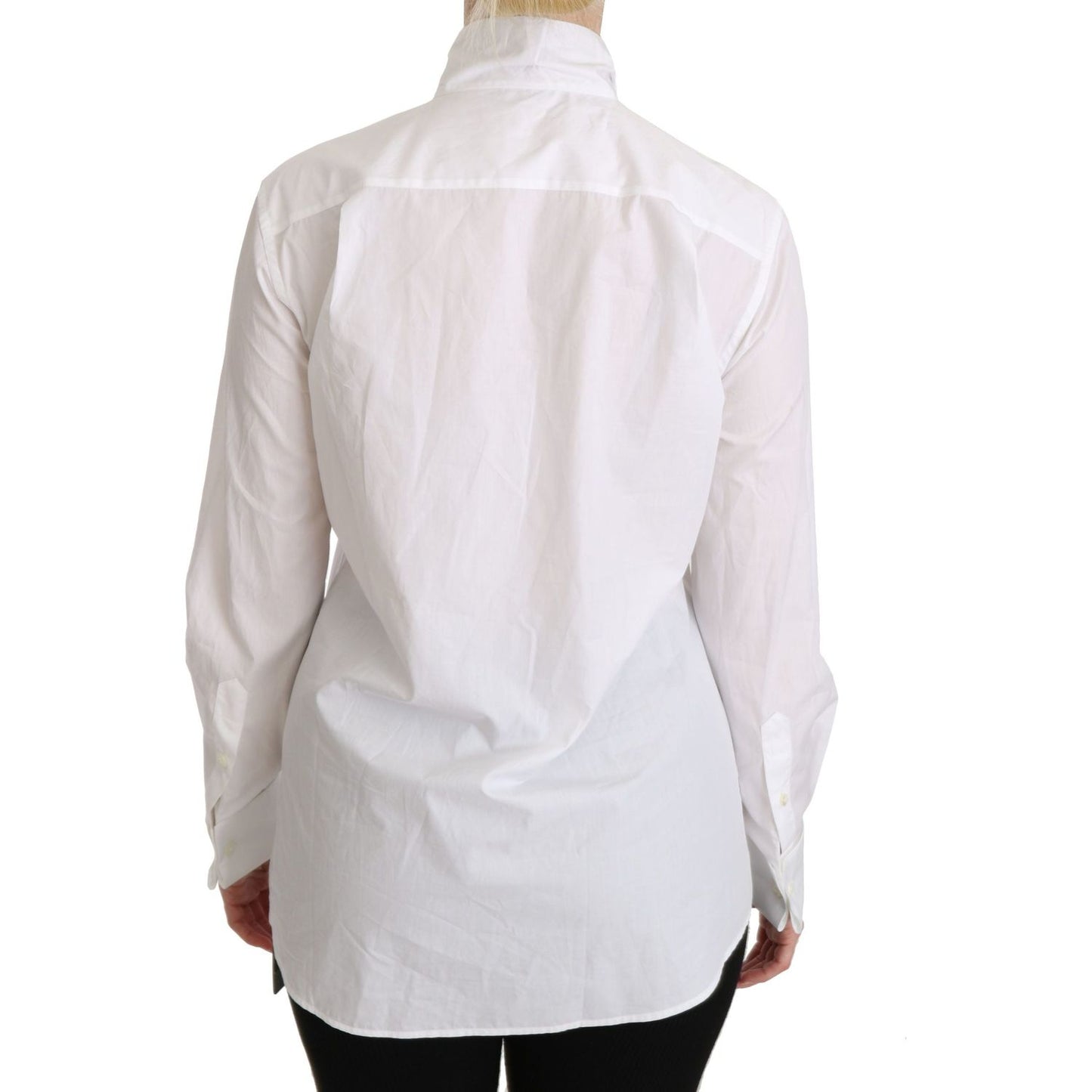 Elegant White Turtle Neck Polo Top