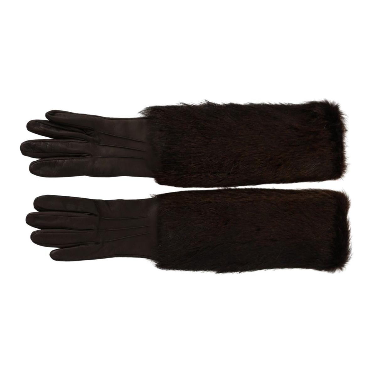 Elegant Elbow Length Leather Gloves