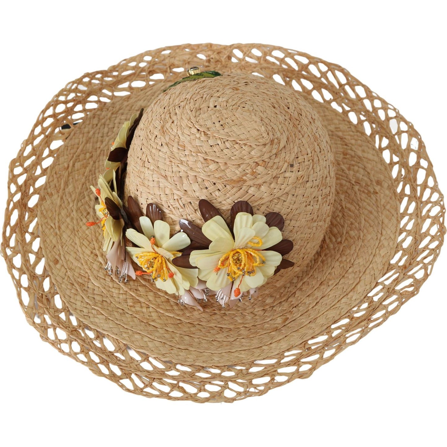 Elegant Beige Floral Bucket Hat