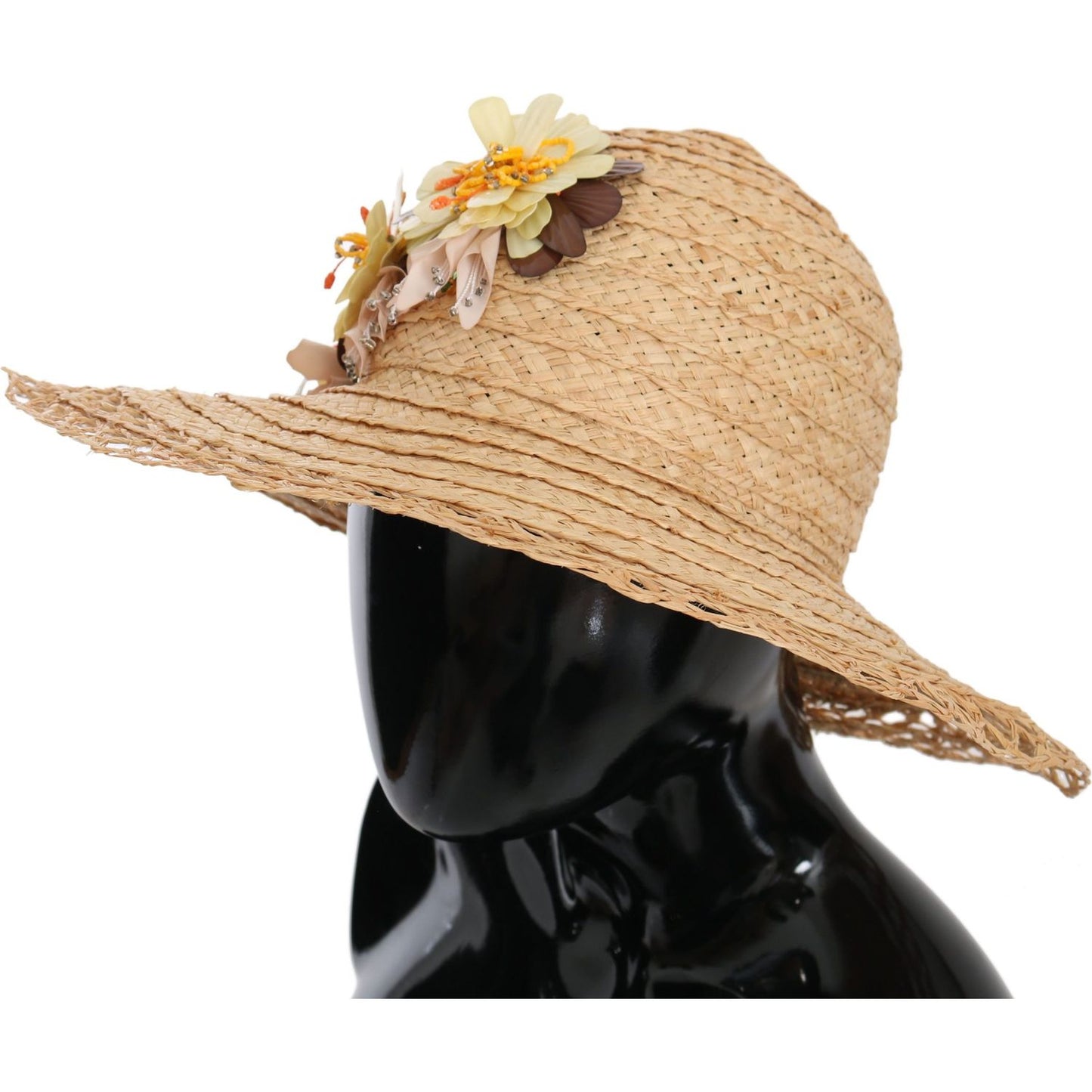 Elegant Beige Floral Bucket Hat