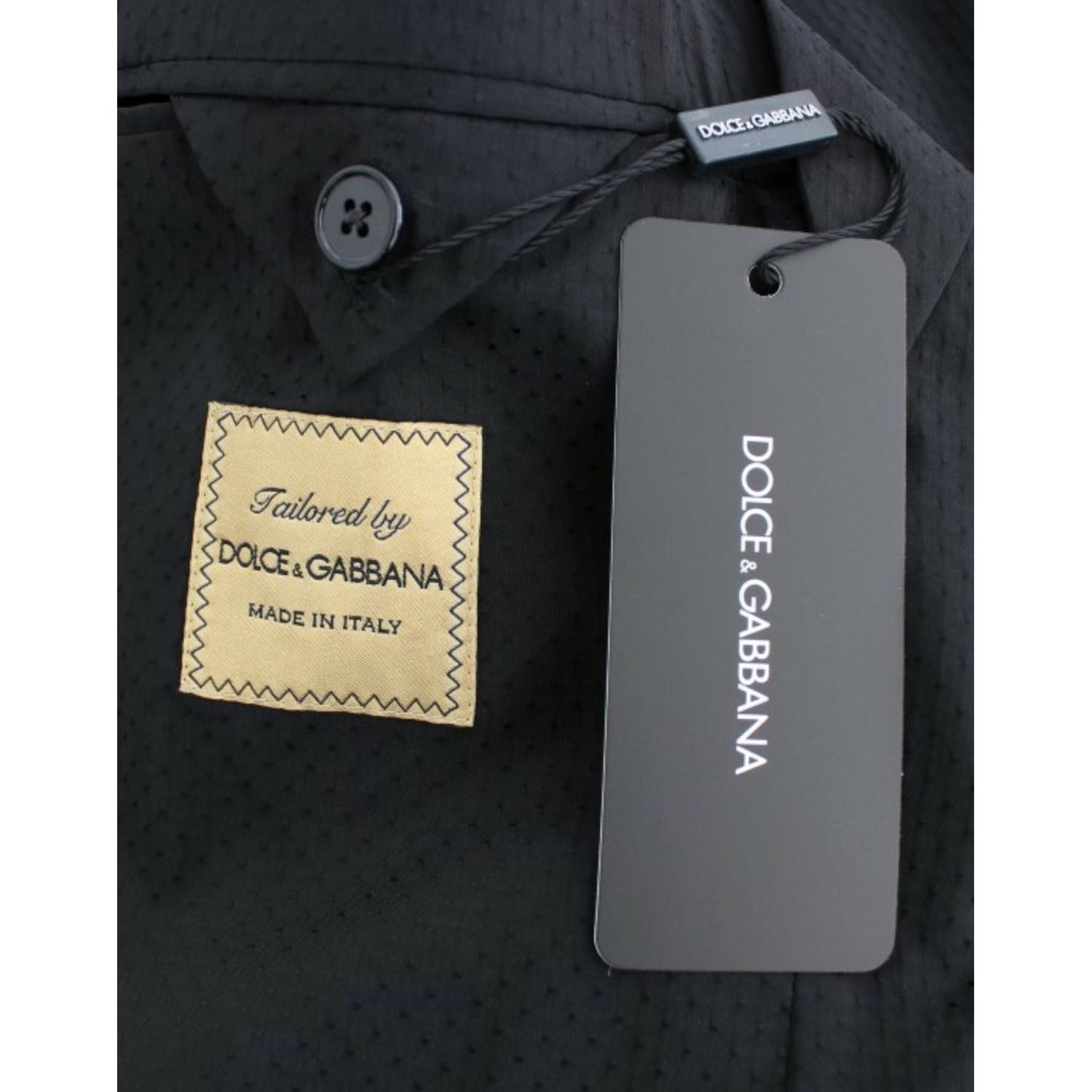 Dolce & Gabbana | Sleek Gray Wool Slim Fit Blazer| McRichard Designer Brands   