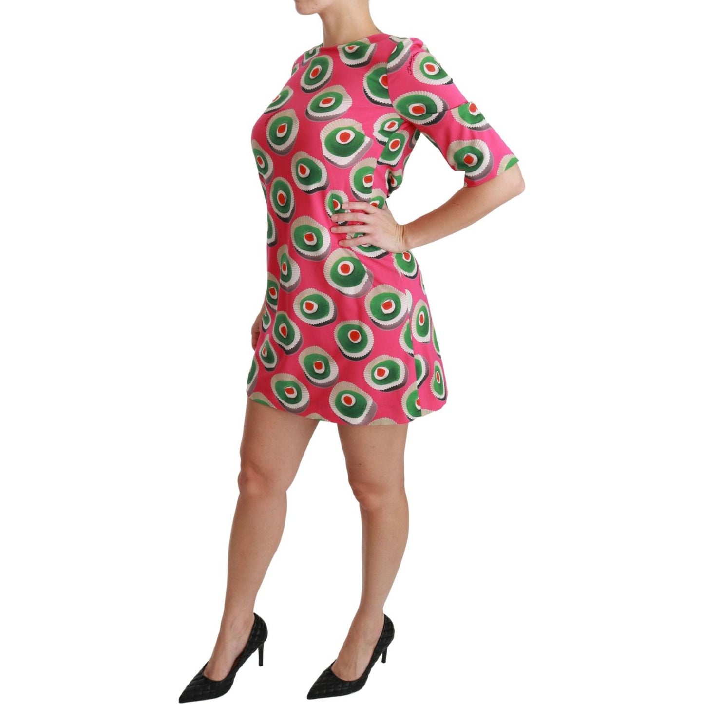 Pink Sicily Cupcake Shift Mini Dress