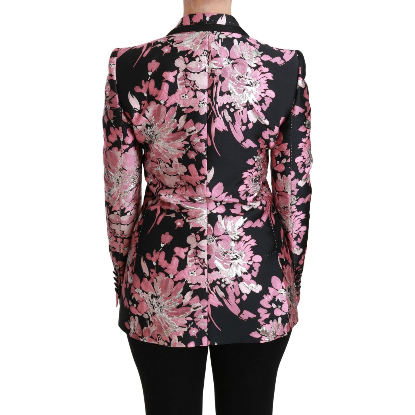 Elegant Floral Jacquard Blazer