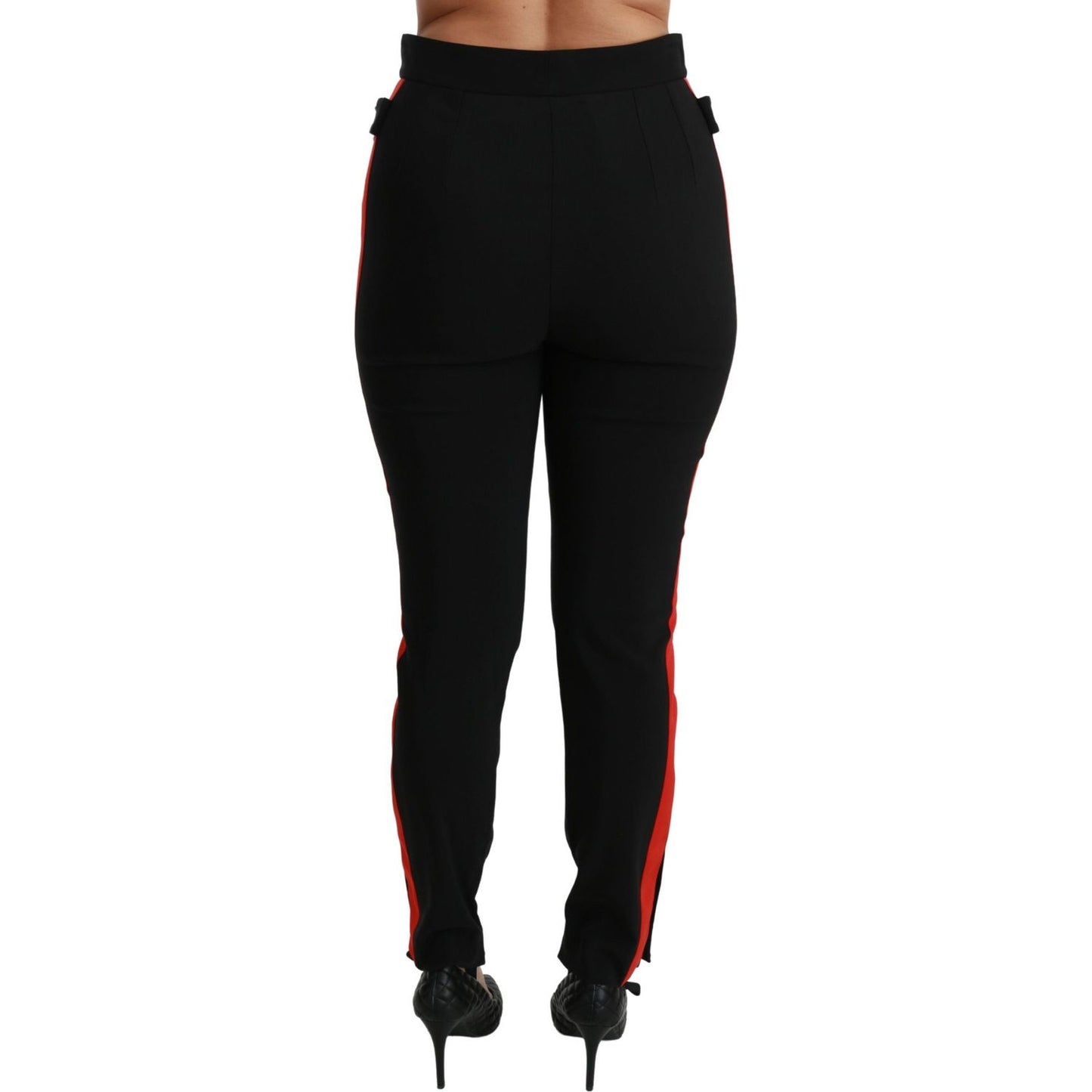 Chic High Waist Skinny Pants in Black