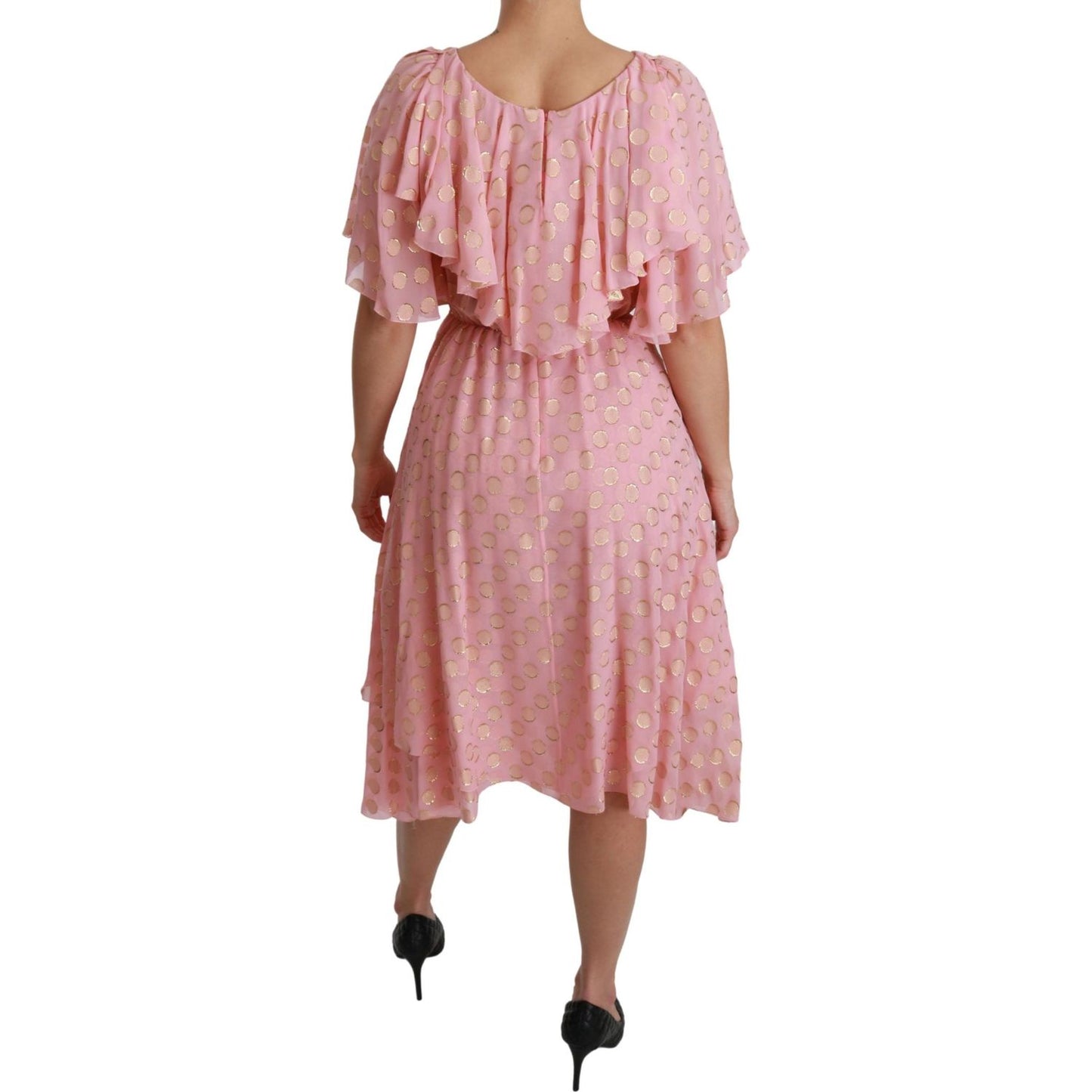 Elegant Pleated Midi A-Line Dress