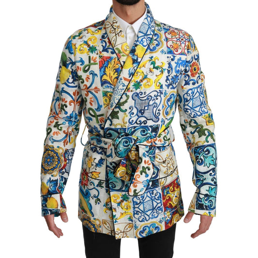 Multicolor Majolica Robe Jacket Coat