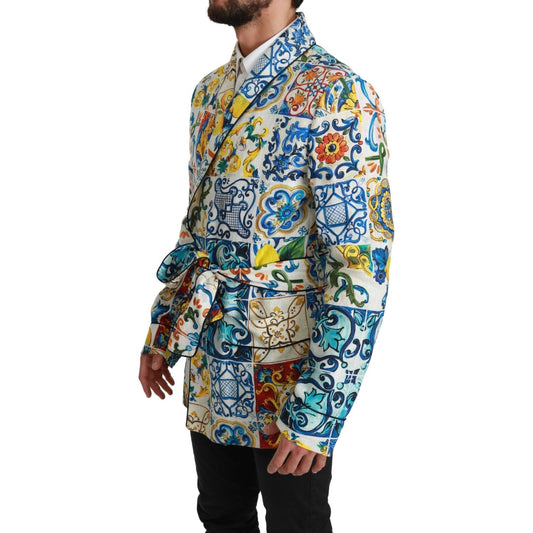 Multicolor Majolica Robe Jacket Coat