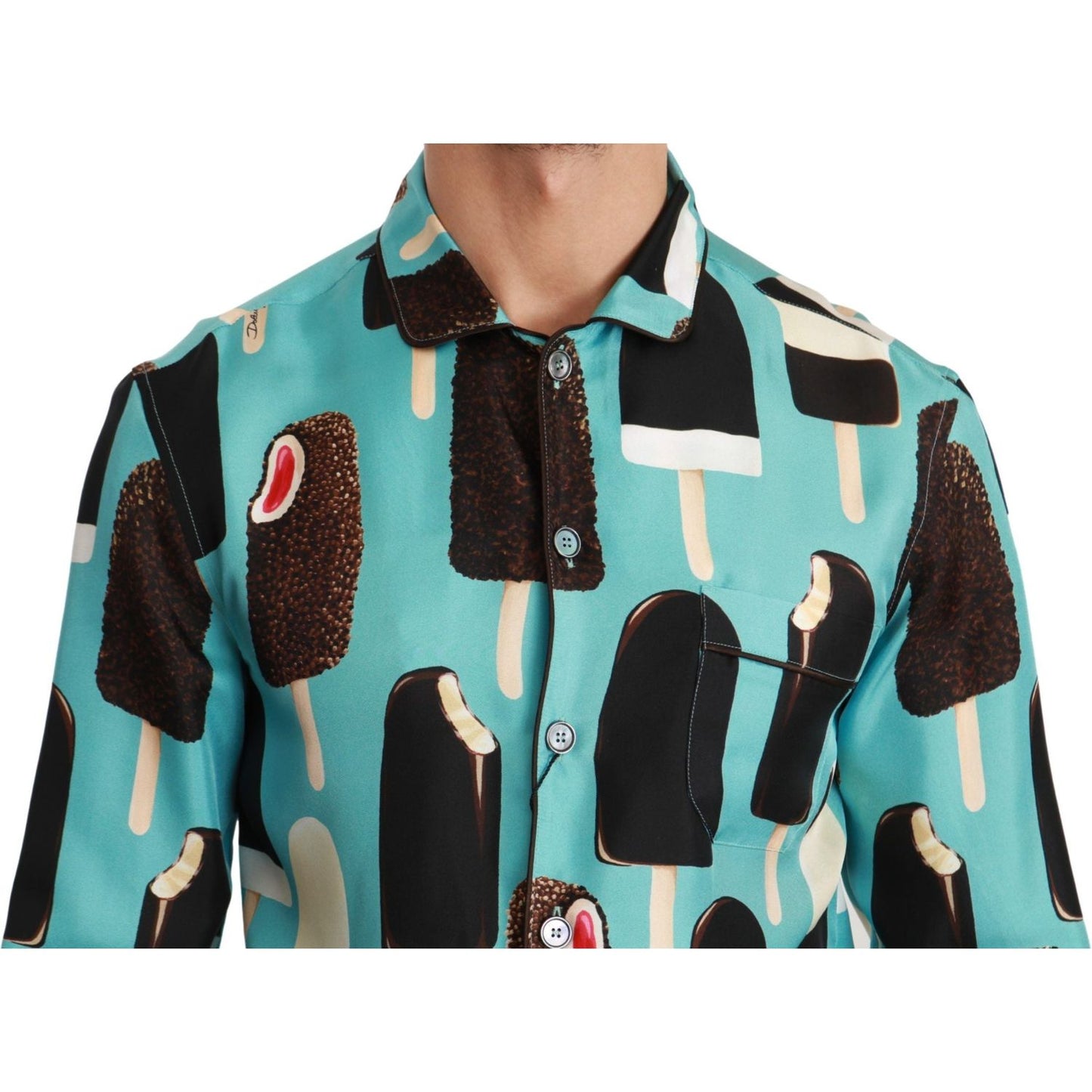 Exclusive Silk Blend Ice-Cream Print Shirt