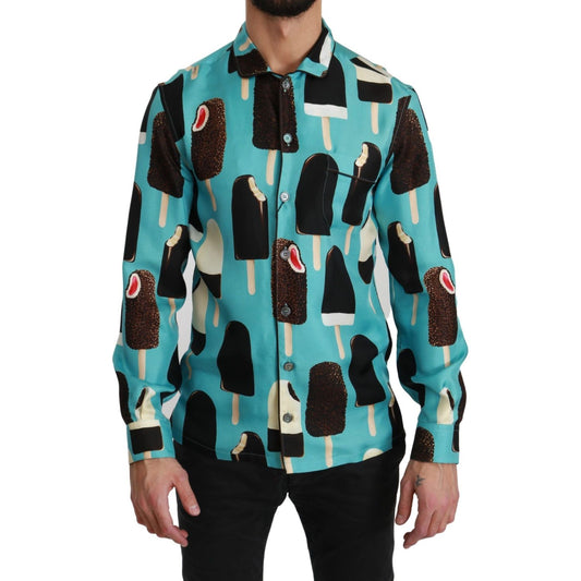 Exclusive Silk Blend Ice-Cream Print Shirt