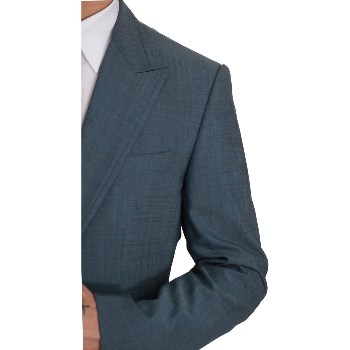 Elegant Light Blue Slim Fit Blazer