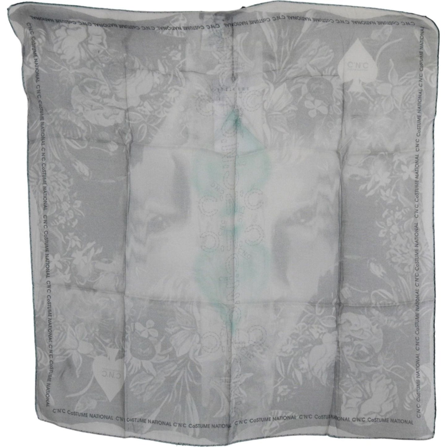 Elegant Gray Silk Scarf for Women