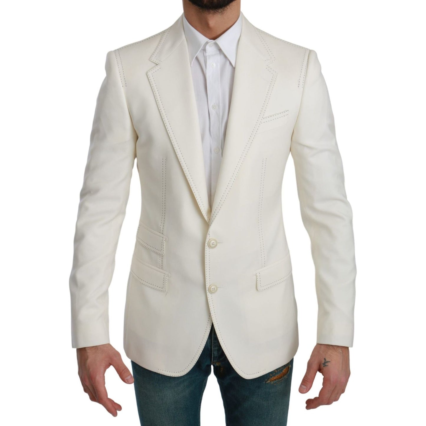 Elegant Slim Fit Virgin Wool Blazer