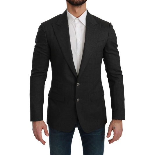 Elegant Gray Slim Fit Formal Blazer