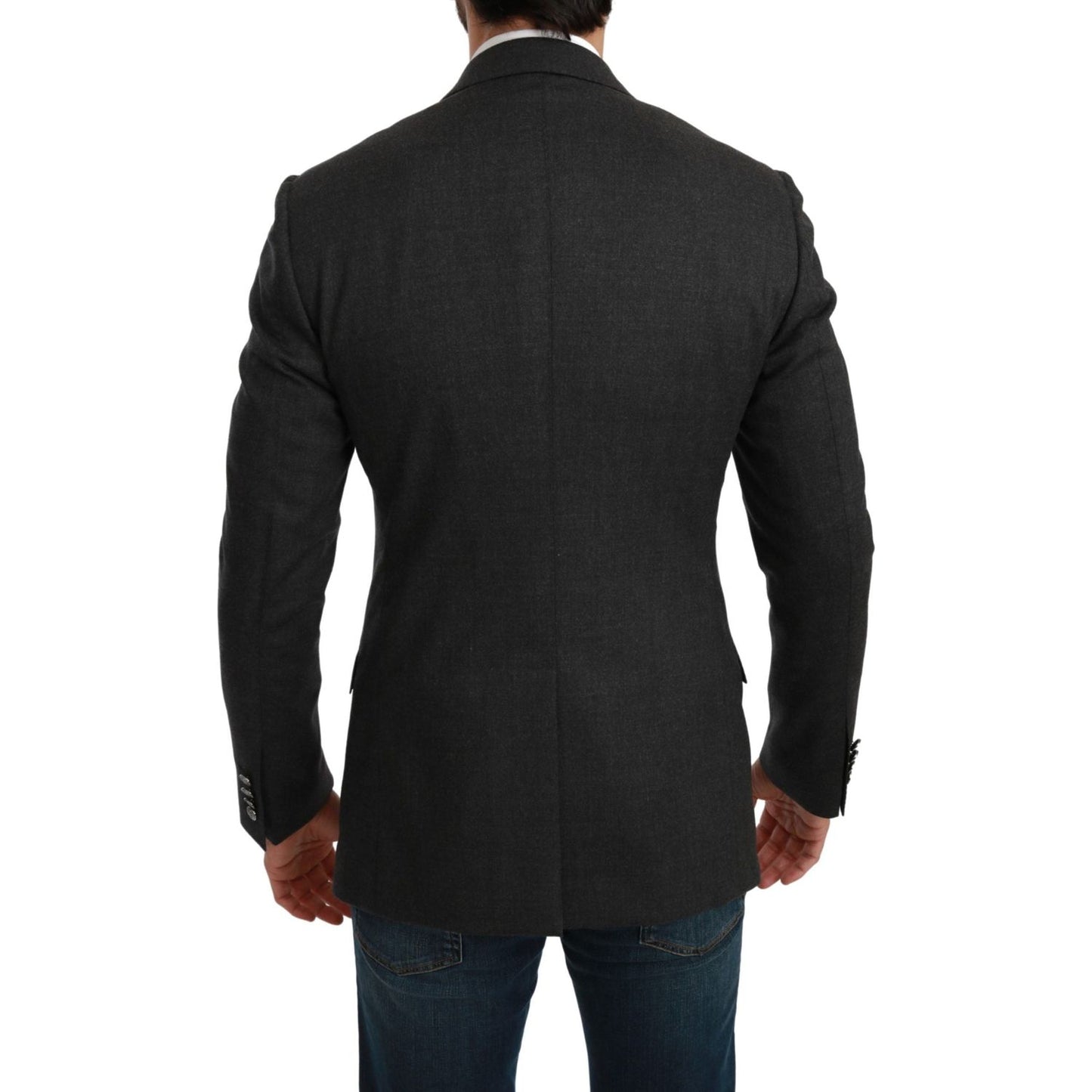 Elegant Gray Slim Fit Formal Blazer