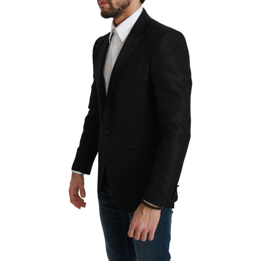 Dolce & Gabbana Slim Fit Martini Black Blazer Jacket Suit Dolce & Gabbana