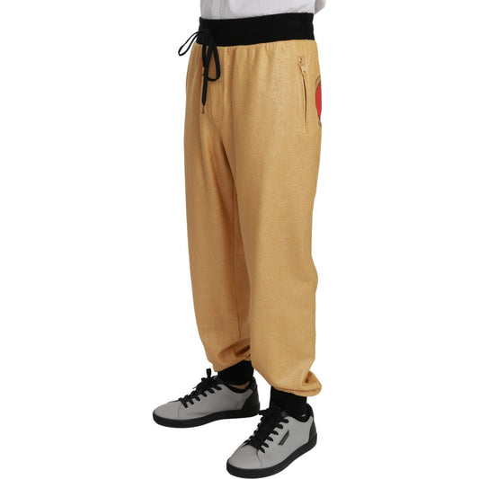 Elegant Gold Motif Sweatpants