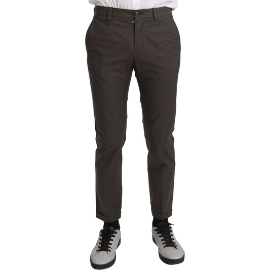 Elegant Brown Casual Pants