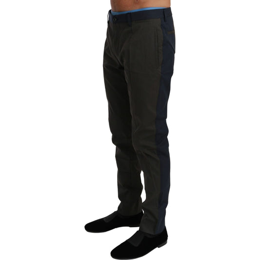 Elegant Slim Fit Striped Casual Pants