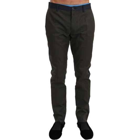 Elegant Slim Fit Striped Casual Pants