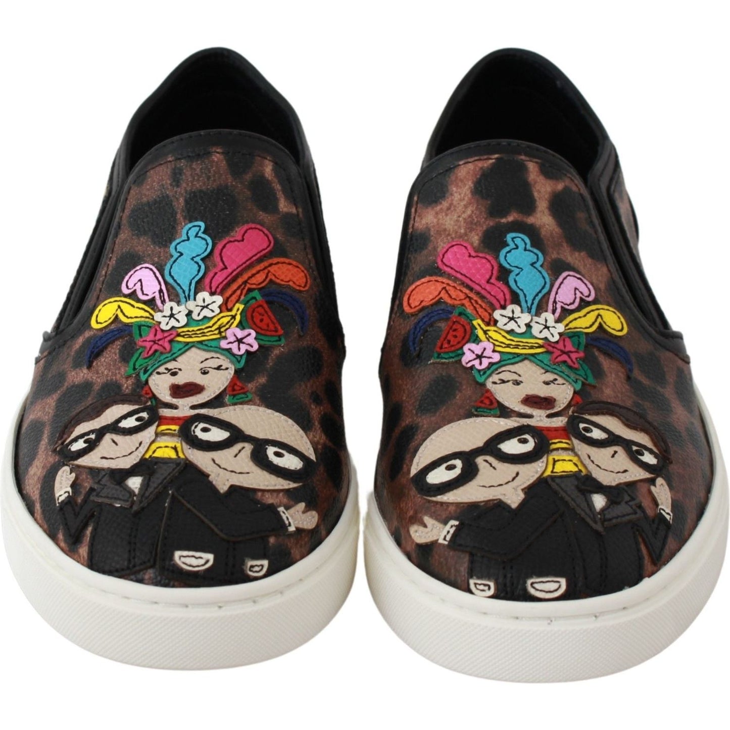 Dolce & Gabbana Leather Leopard #dgfamily Loafers Shoes