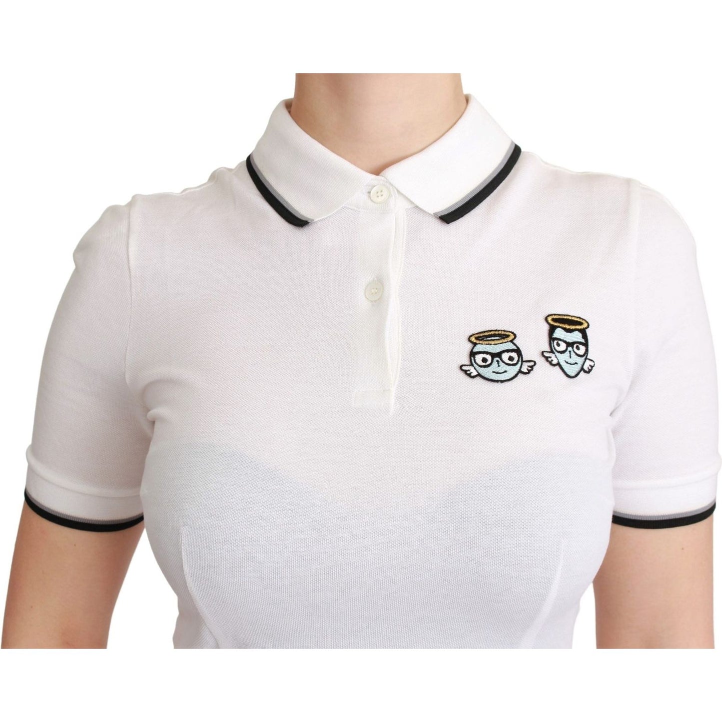 Chic Polo Angel Embroidered T-shirt