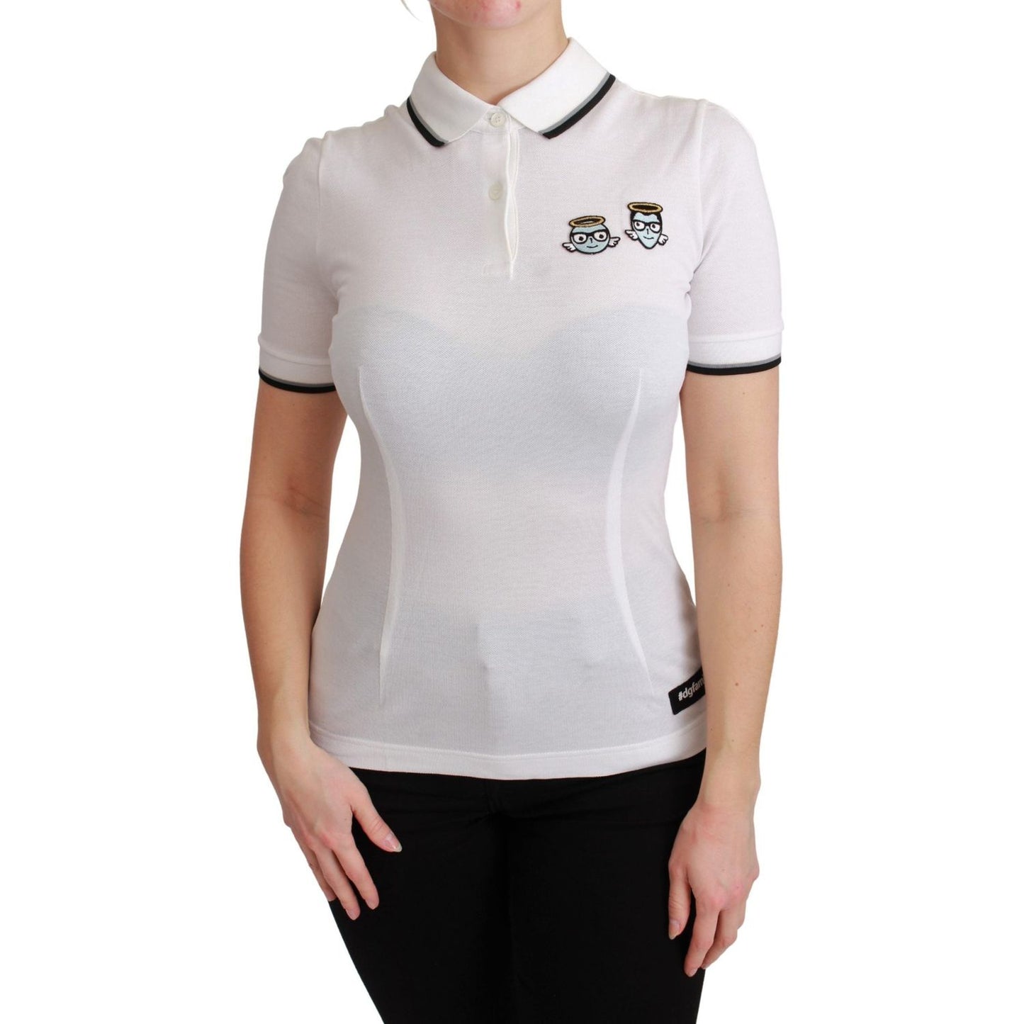 Chic Polo Angel Embroidered T-shirt