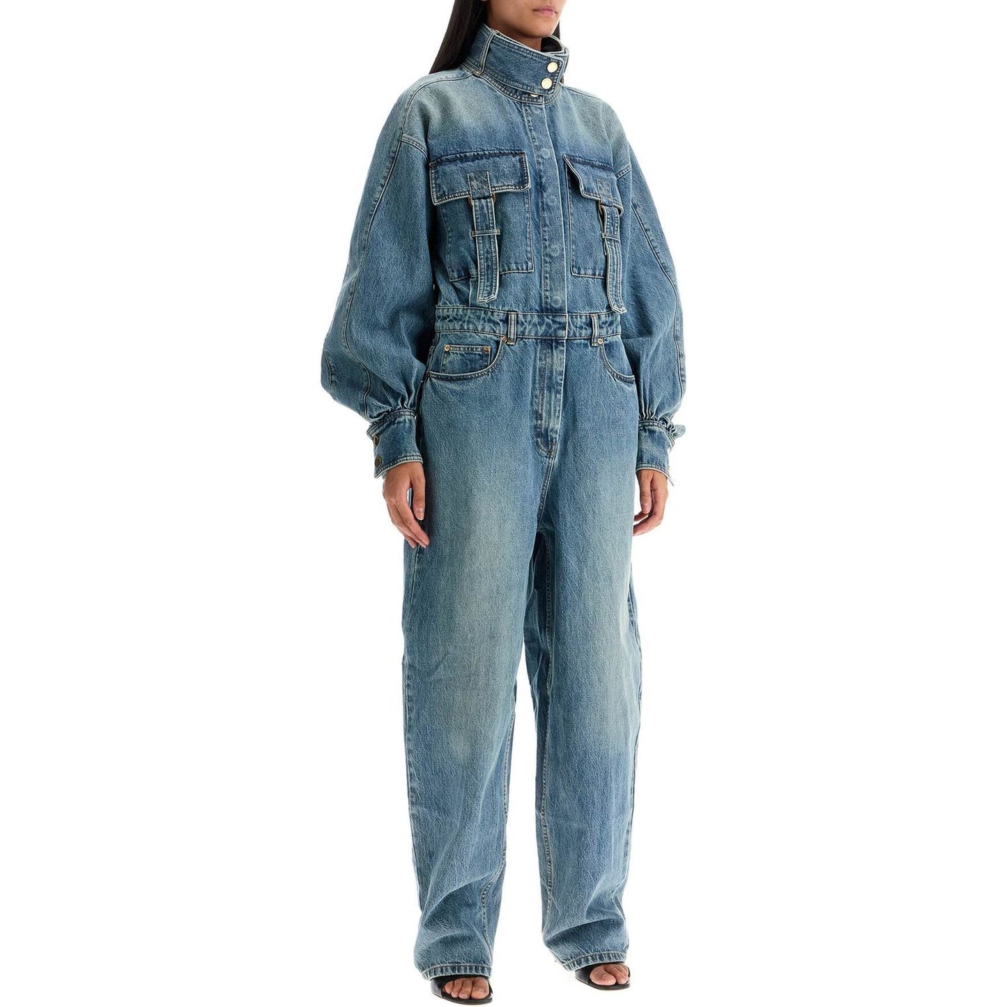 Zimmermann denim illustration overall jumpsuit Jumpsuits Zimmermann