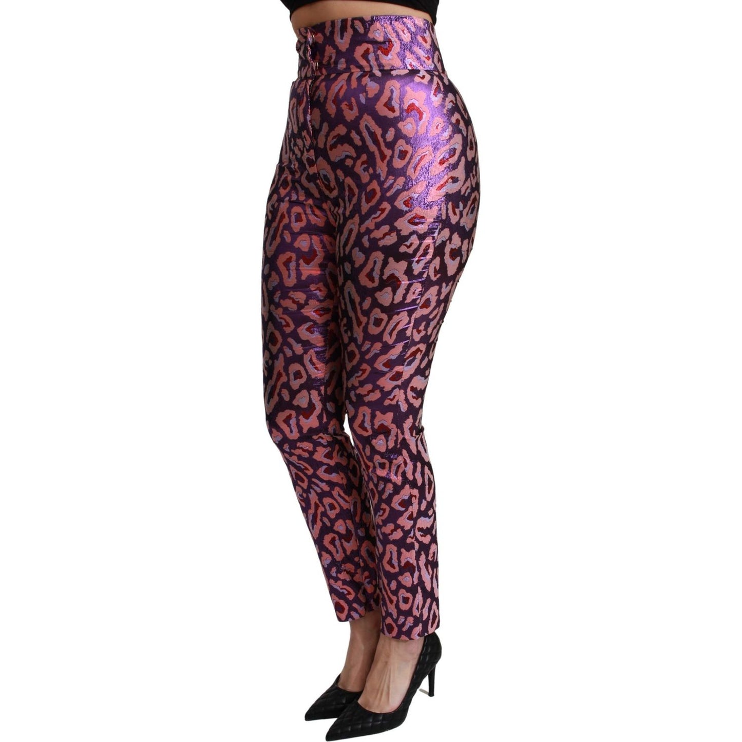 Chic Cropped High Waist Silk Blend Pants