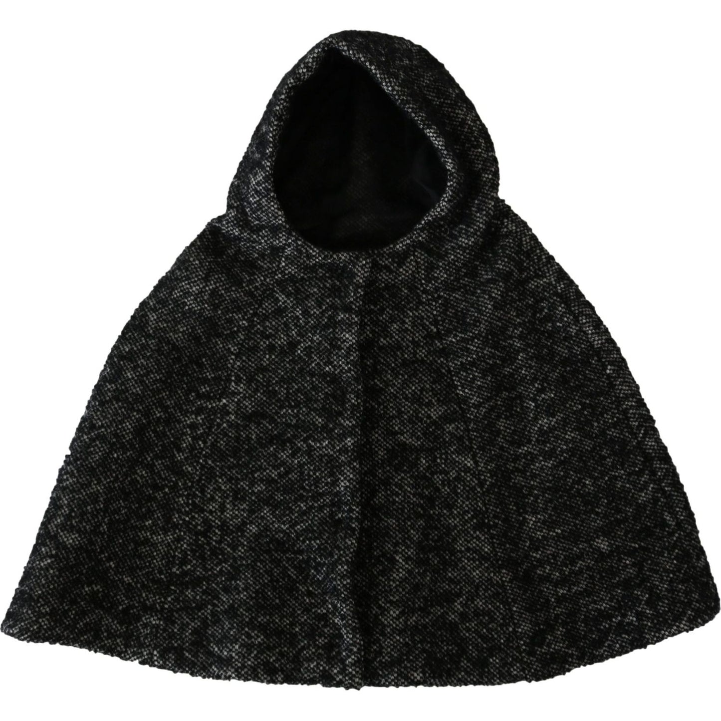 Elegant Gray Wool Hooded Scarf by Iconic Italian Label