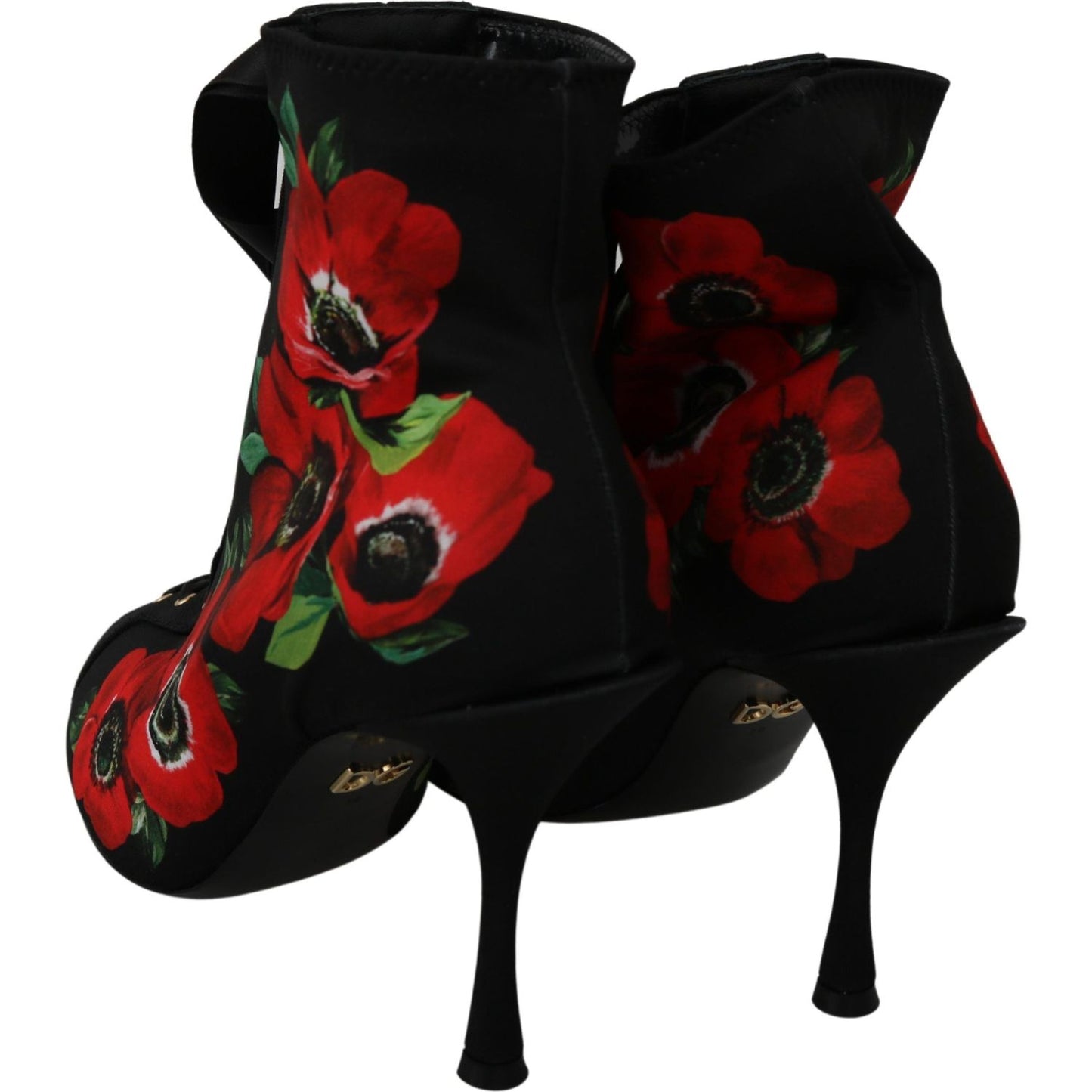 Elegant Floral Heel Booties