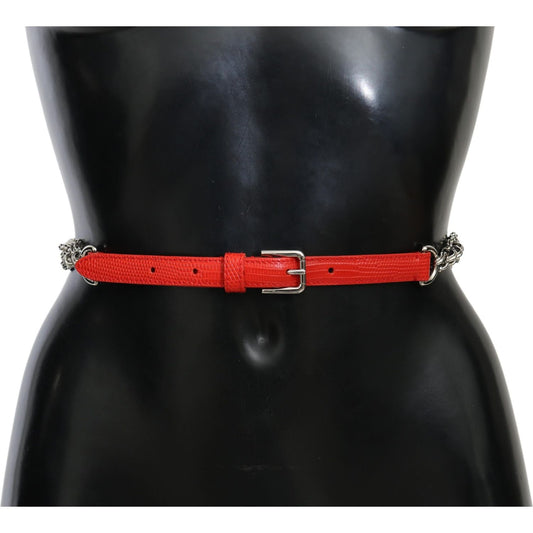 Elegant Floral Rose Waist Belt in Vibrant Red