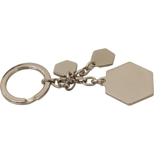 Exquisite Beige Black Metal Keychain