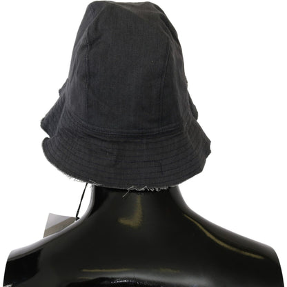 Costume National Black Washed Wide Brim Outdoor Bucket Hat