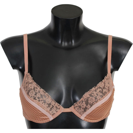 Elegant Nude Lace Push-Up Bra