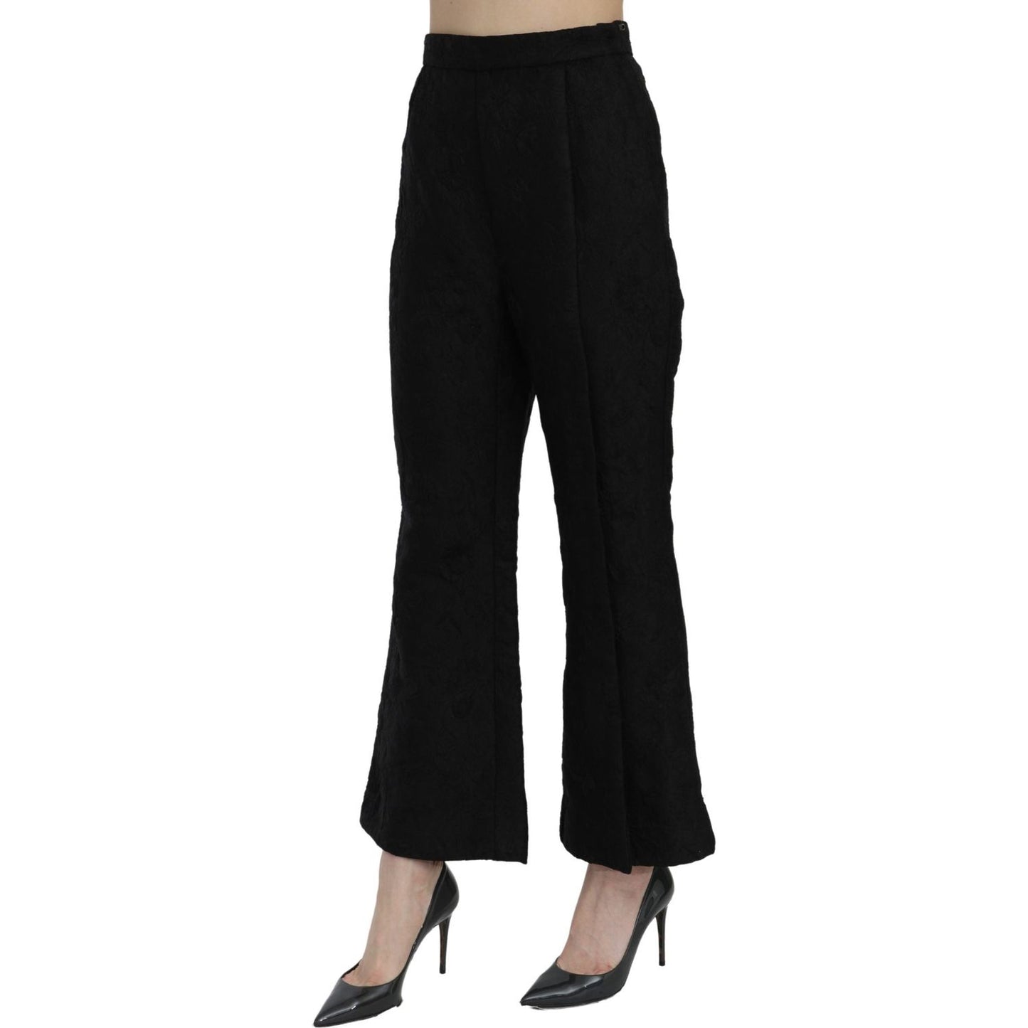 Chic High Waist Flared Cropped Pants