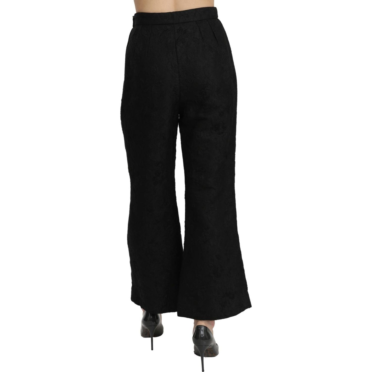 Chic High Waist Flared Cropped Pants