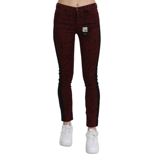 Bordeaux Slim Fit Designer Jeans