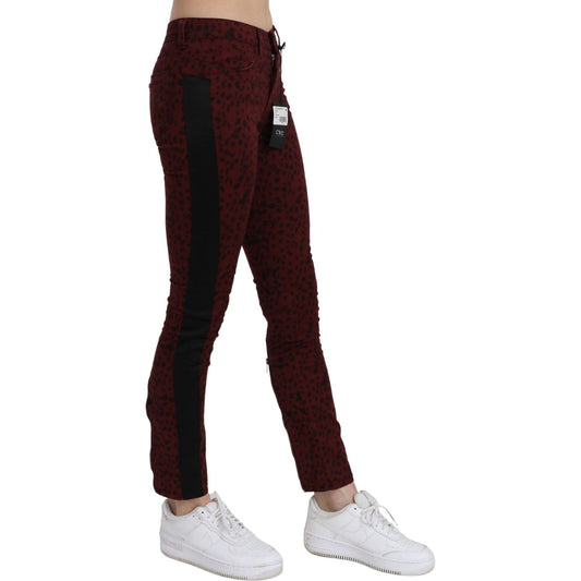 Bordeaux Slim Fit Designer Jeans