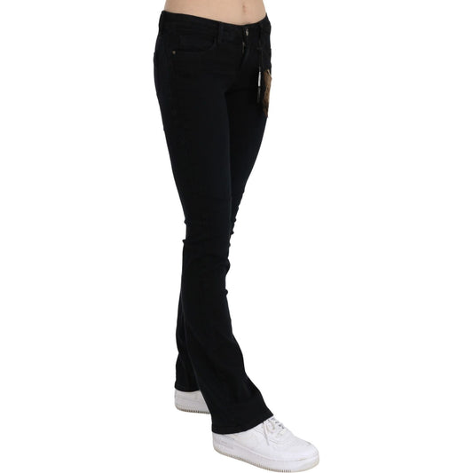 Chic Black Slim Fit Low Waist Denim