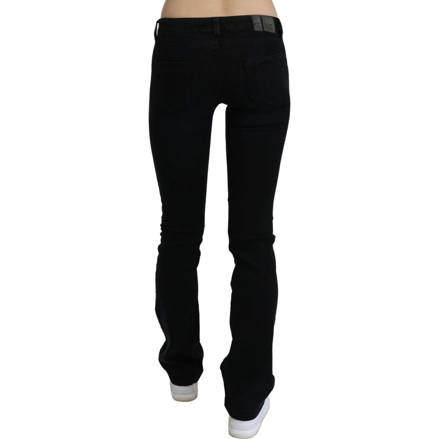 Chic Black Slim Fit Low Waist Denim