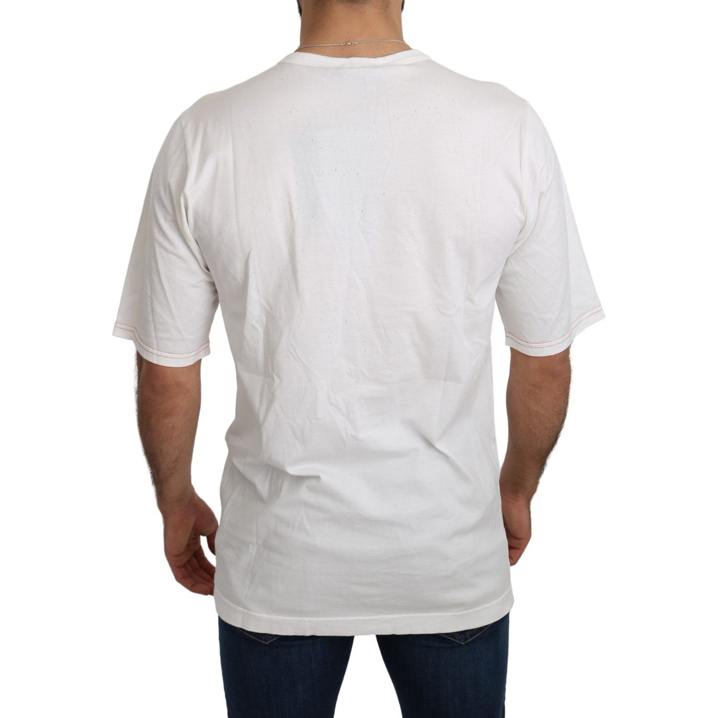 Dolce & Gabbana White Leopard Royal Top T-shirt