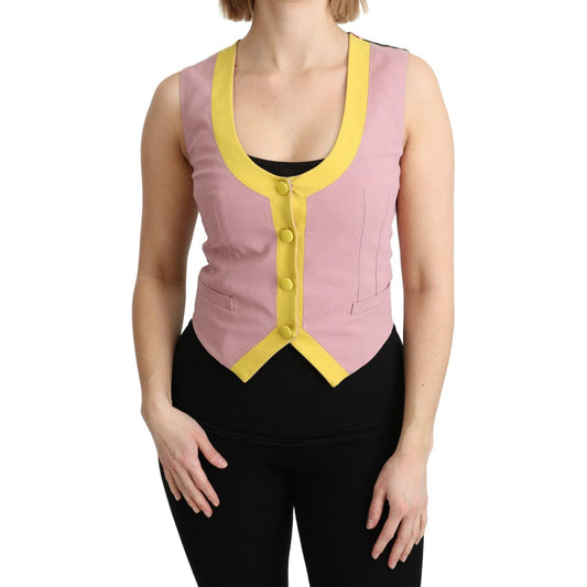 Chic Sleeveless Vest in Pink Hues