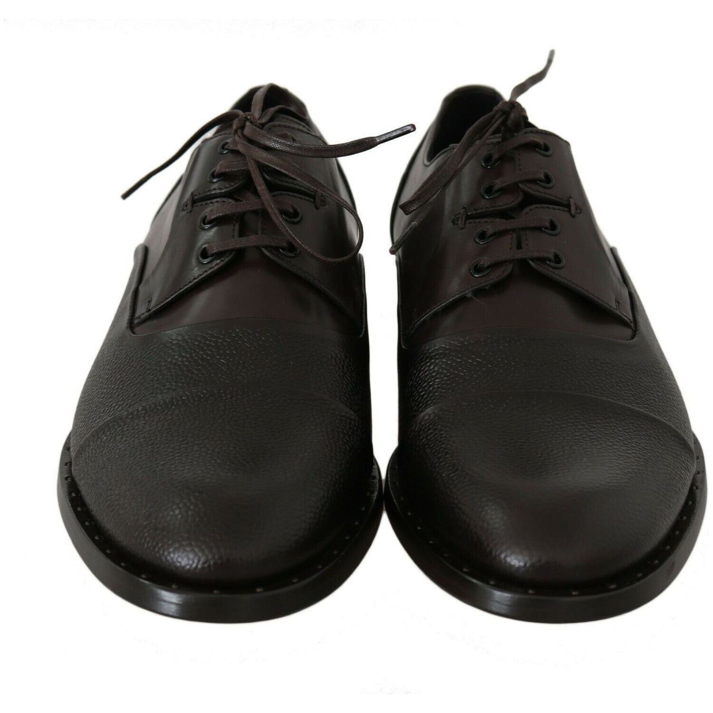 Elegant Brown Leather Formal Lace-ups