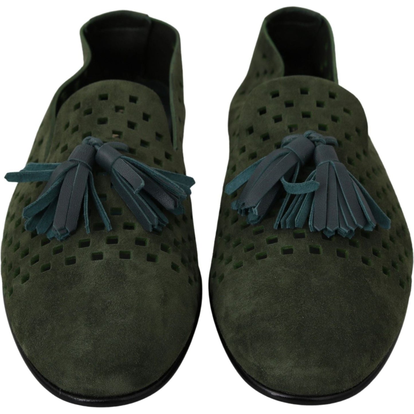 Elegant Green Suede Loafers for Men